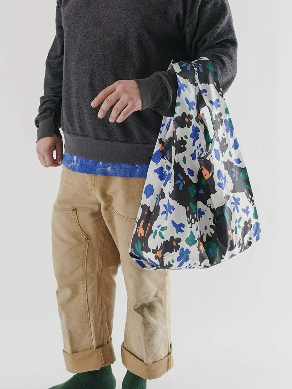 BAGGU Standard Eco Friendly Bag Lithograph Flower